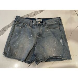 Madewell Splatter Paint Denim Cutoff Jean Shorts Women’s Sz 29